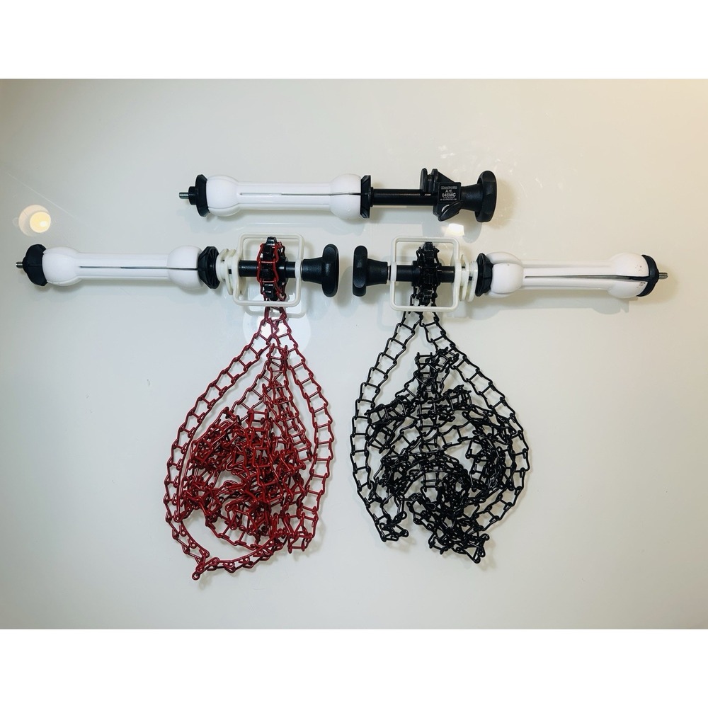 Lot of 2 MANFROTTO 046MC Expan Drive Set Metal Black Red Chain Made in Italy